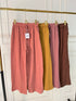 Summer Cotton Loose Wide Leg Trousers